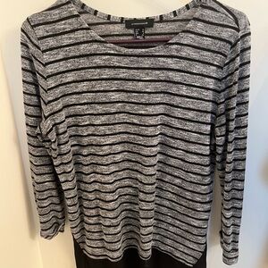 Atmosphere Black and Gray Striped Sweater
